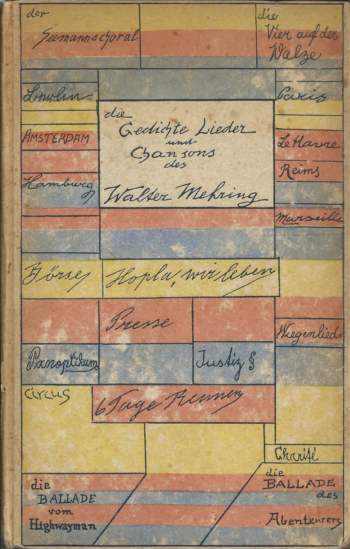 Bücher von Walter Mehring Die Gedichte Lieder und Chansons des Walter Mehring (1929)