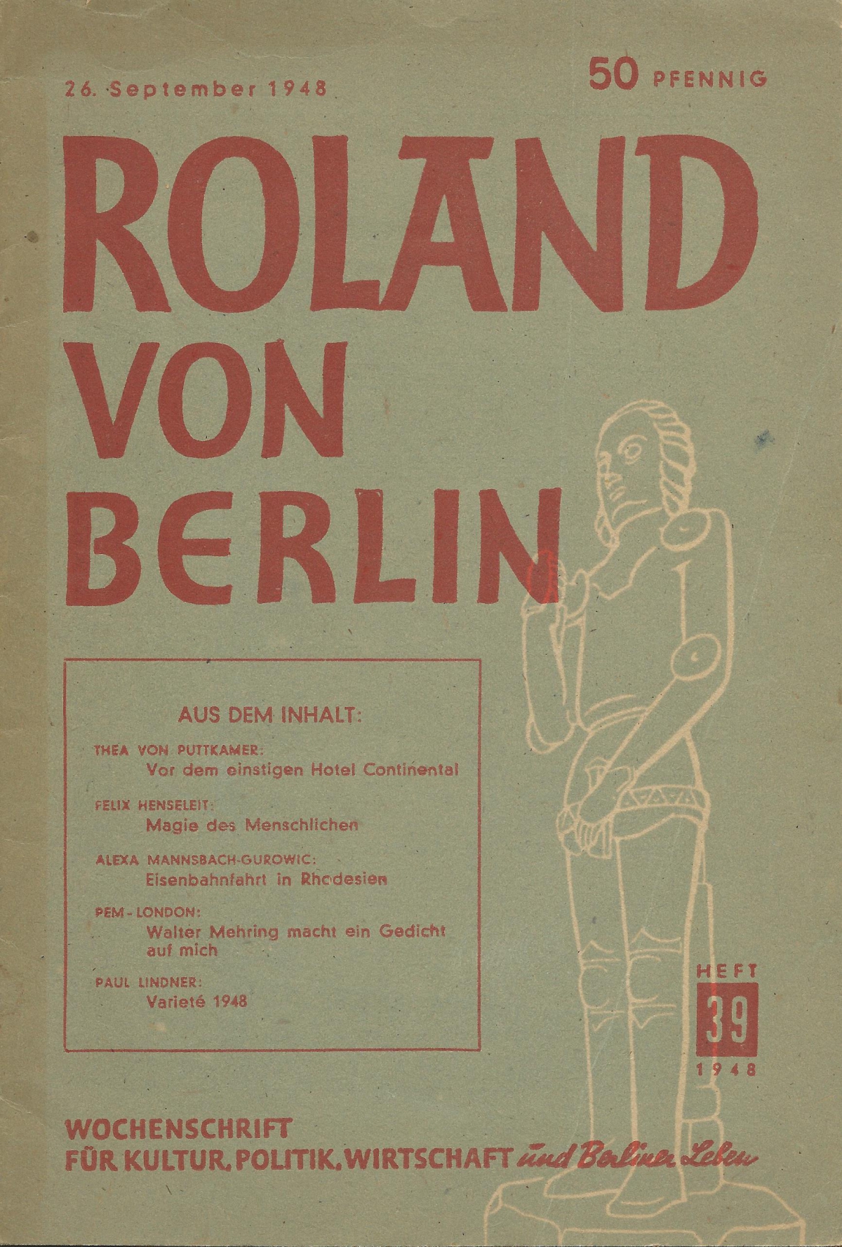 Zeitschriften Roland von Berlin