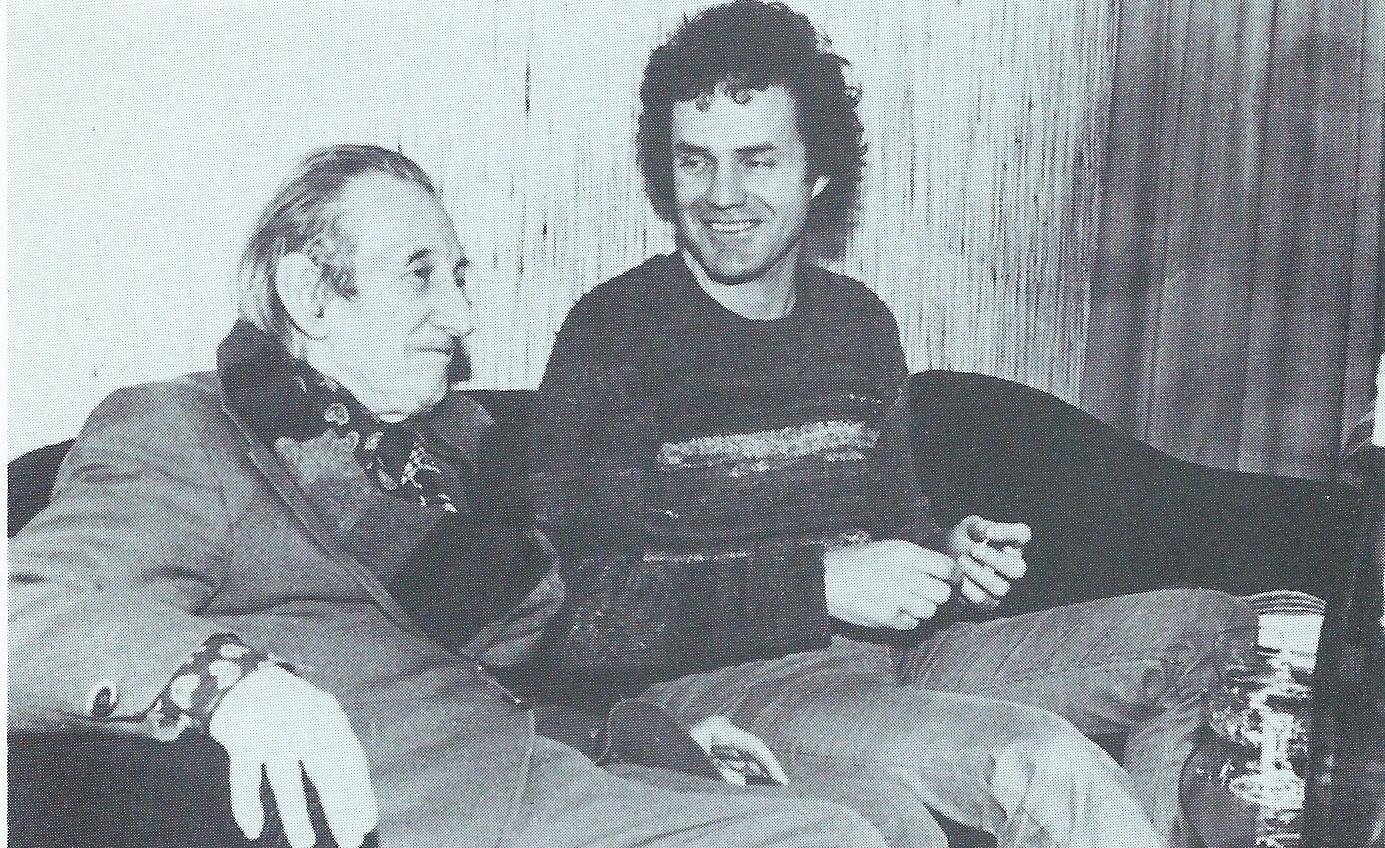 Walter Mehring und Walter Stapper, der Manuela Mühlethaler zur Lektüre Mehrings inspirierte, 1977