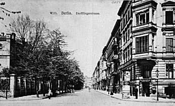 Derfflingerstraße, von der Kurfürstenstraße aus gesehen (Aufnahme wahrscheinlich vor 1918) ; Quelle: www.luise-berlin.de